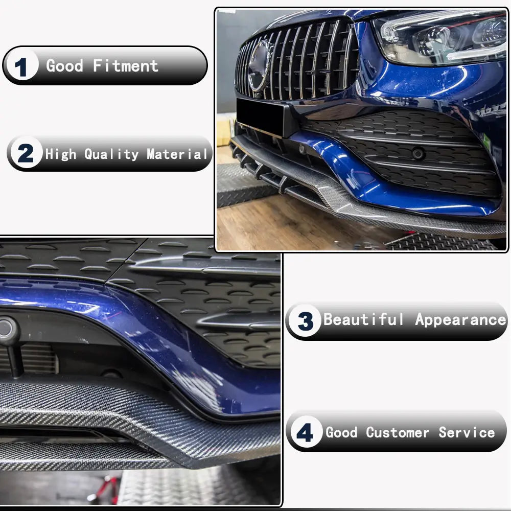 Nakładka na przedni zderzak Lip do AMG-Line 2020+, Carbon zdjęcia 3