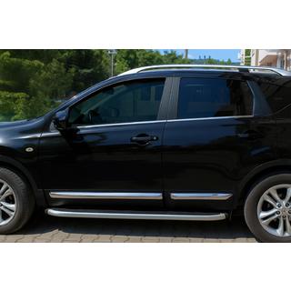 Listwy drzwiowe OmsaLine (4 szt, stal nierdzewna) Nissan Qashqai 2010-2014 zdjęcia 1