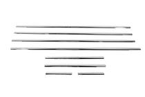 Volkswagen Touran 2003-2010 Zewnetzne listwy okien nierdzewne (8 szt) Carmos - Turecka Stal Nierdzewna zdjęcia 2