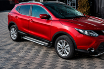 Nissan Qashqai 2014-2021 Progi Boczné Typ X5 (2 szt., Aluminium) zdjęcia 1