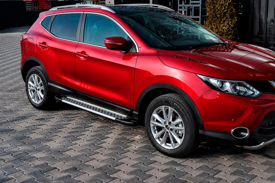 Nissan Qashqai 2014-2021 Progi Boczné Typ X5 (2 szt., Aluminium) Image