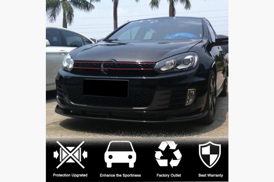 Volkswagen Golf 6 2008-2014 Nakładka Zderzaka Przedniego Lip V2 do GTI HB 2010-2013 Carbon Zdjęcia 2
