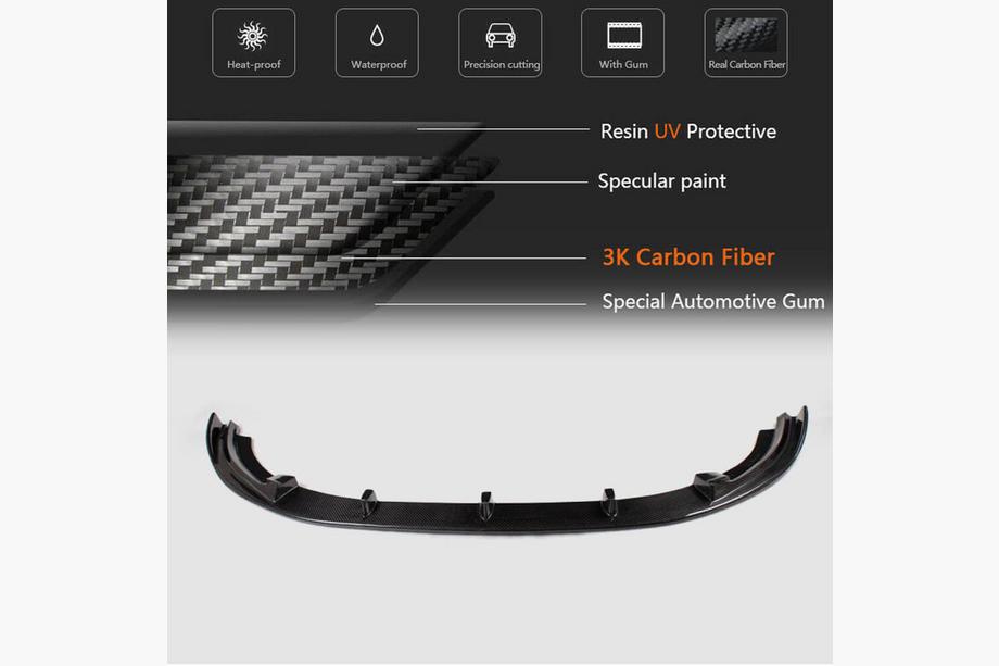 Volkswagen Golf 6 2008-2014 Nakładka Zderzaka Przedniego Lip V2 do GTI HB 2010-2013 Carbon Zdjęcia 5