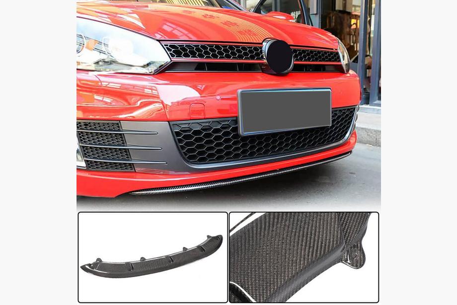 Volkswagen Golf 6 2008-2014 Lotka Przedniego Zderzaka Lip V3 do GTI HB 2010-2013 Carbon Zdjęcia 1