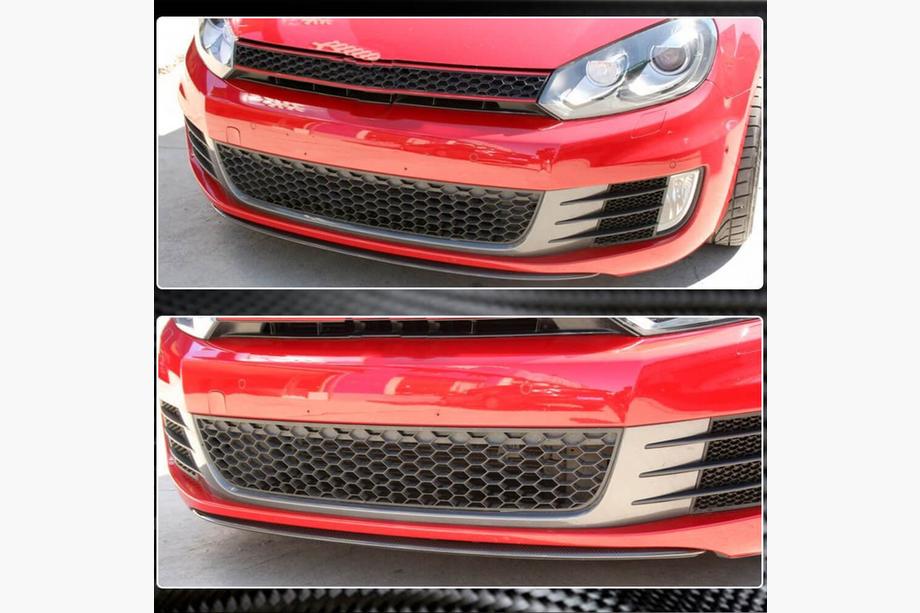 Volkswagen Golf 6 2008-2014 Lotka Przedniego Zderzaka Lip V3 do GTI HB 2010-2013 Carbon Zdjęcia 2