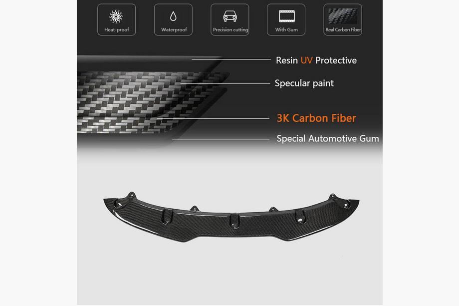 Volkswagen Golf 6 2008-2014 Nakładka na zderzak przedni Lip V4 do GTI HB 2010-2013 Carbon Zdjęcia 5