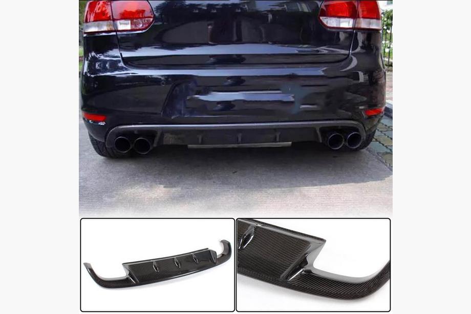 Volkswagen Golf 6 2008-2014 Dyfuzor Tylny Zderzaka V1 do GTI HB 2010-2013 Carbon Image