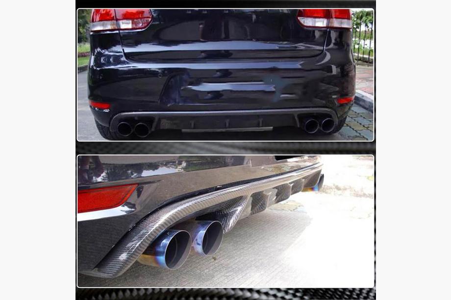 Volkswagen Golf 6 2008-2014 Dyfuzor Tylny Zderzaka V1 do GTI HB 2010-2013 Carbon Zdjęcia 2