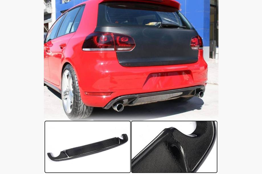 Volkswagen Golf 6 2008-2014 Dyfuzor tylnego zderzaka V2 do GTI HB 2010-2013, Carbon Image