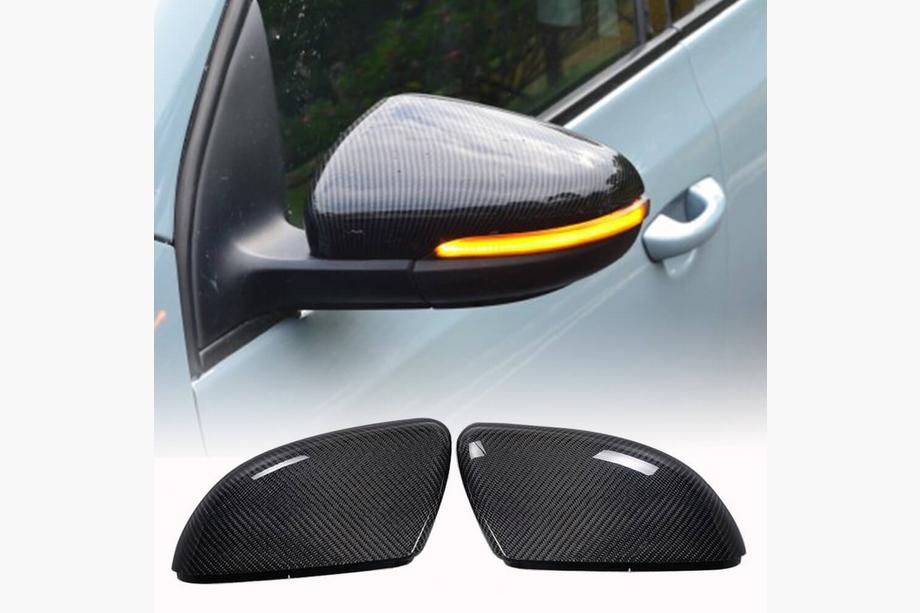 Volkswagen Golf 6 2008-2014 Nakładki Lusterek V1 (do HB 2010-2013, Carbon) Image