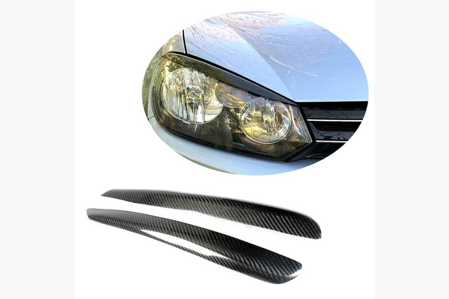 Volkswagen Golf 6 2008-2014 Brewki na reflektory (do HB 2010-2013, Carbon) Image