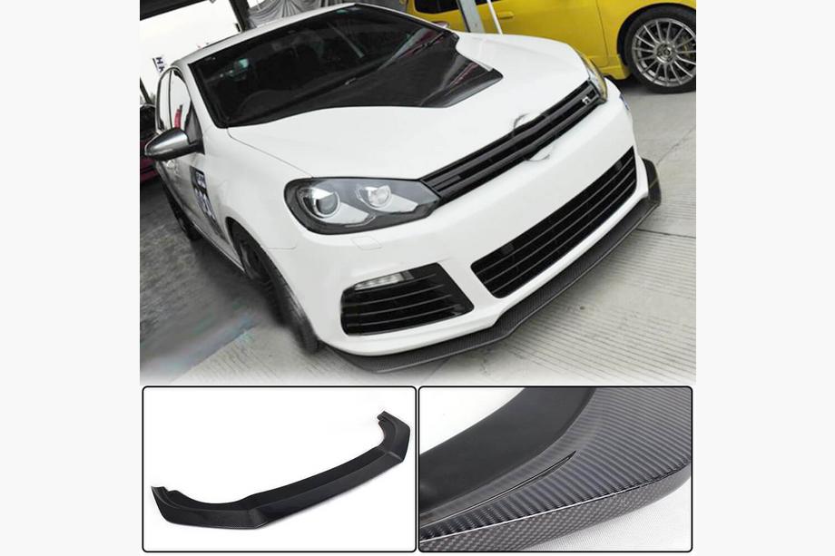 Volkswagen Golf 6 2008-2014 Nakładka na przedni zderzak Lip V2 do R HB 2010-2013 Carbon Image