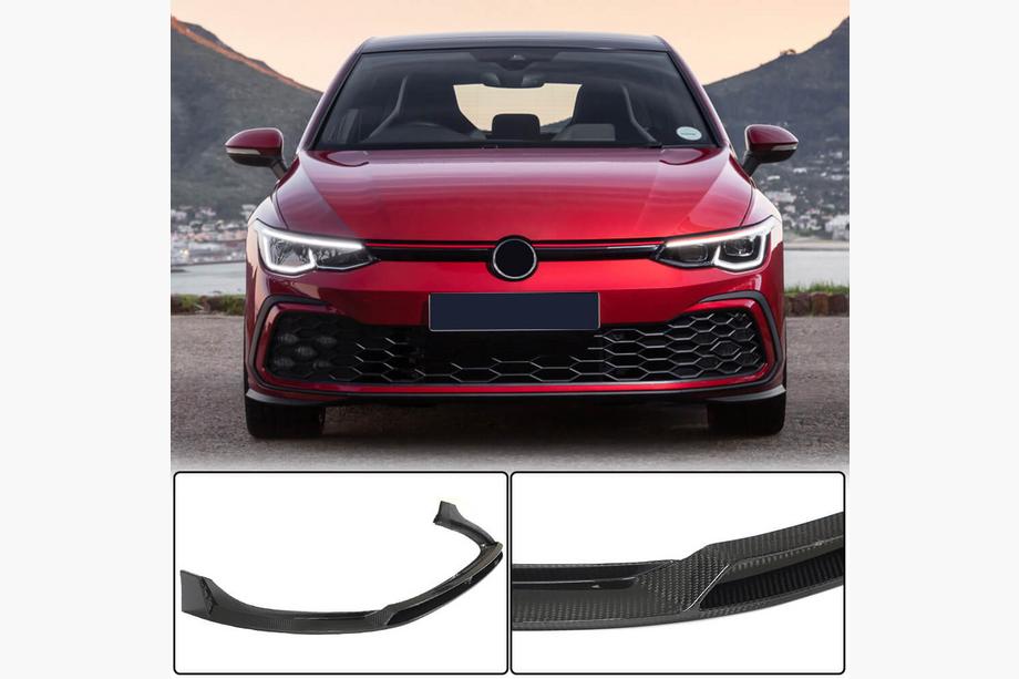 Volkswagen Golf 8 2019- Nakładka na Przedni Zderzak Lip (do GTI HB, Suchy Carbon) Image