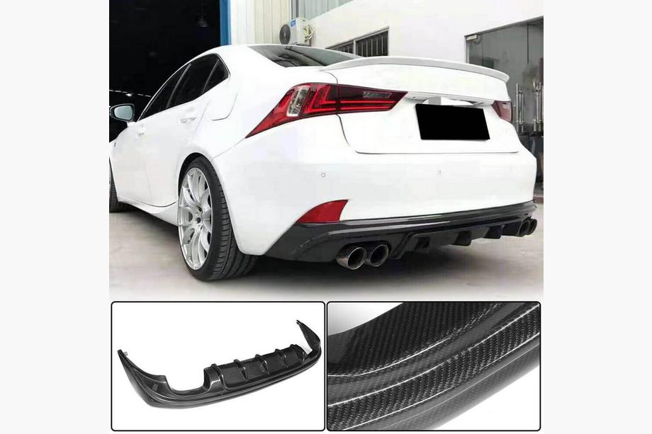 Lexus IS 2013- Dyfuzor tylnego zderzaka V2 do Base/F-Sport 2013-2016, Carbon Image