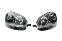 Volkswagen Golf 5 2003-2009 Reflektory przednie z soczewką Black (2 szt.) zdjęcia 2