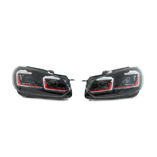 Przednie reflektory Golf 7 Style Red (bez sterowników, 2 szt.) Volkswagen Golf 6 2008-2014 zdjęcia 2