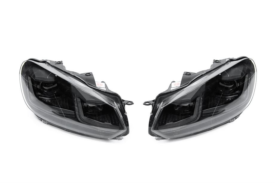 Volkswagen Golf 6 2008-2014 Reflektory przednie Golf 7 Style Black (bez sterowników, 2 szt.) Zdjęcia 1