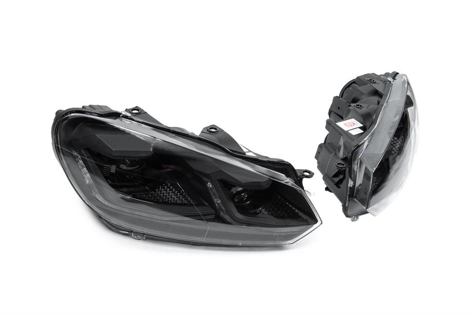 Volkswagen Golf 6 2008-2014 Reflektory przednie Golf 7 Style Black (bez sterowników, 2 szt.) Zdjęcia 4