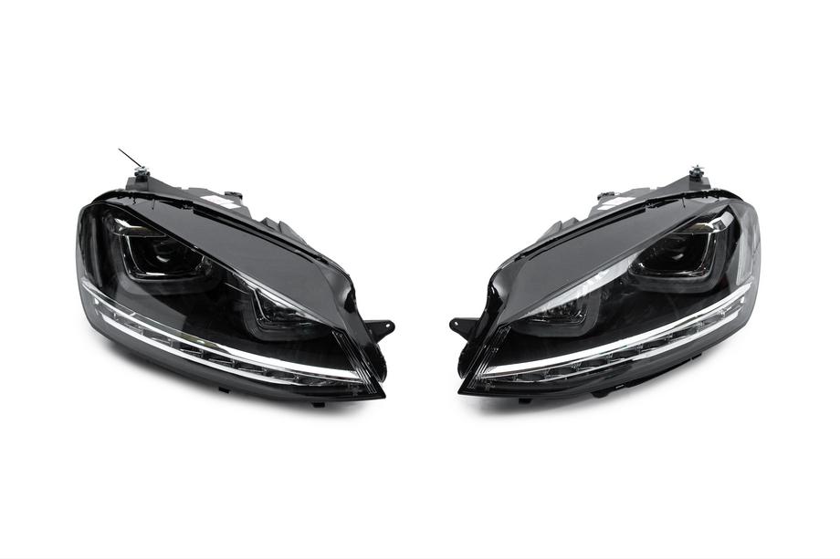 Volkswagen Golf 7/E-Golf 2012-2020 Reflektory przednie bez modułów (2012-2017, kierunkowskaz sekwencyjny, 2 szt.) Zdjęcia 2