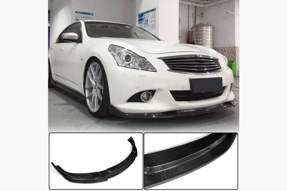 Infiniti G25/G35/37 (V36/CV36) 2006-2015 Nakładka na Przedni Zderzak Lip (do G37 SD 2009-2013, Carbon) Image
