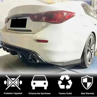 Nakładki na tylny zderzak z karbonu do Q50 Base/Sport 2014-2017 zdjęcia 2