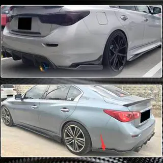 Nakładki na tylny zderzak z karbonu do Q50 Base/Sport 2014-2017 zdjęcia 4
