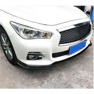 Nakładka na Zderzak Przedni Lip V1 do Q50 Base 2014-2017 Carbon Infiniti Q50/Q60 2013-2024 zdjęcia 3