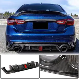 Dyfuzor tylnego zderzaka V3 (do Q50 Base/Sport 2018-2023, Carbon) zdjęcia 2