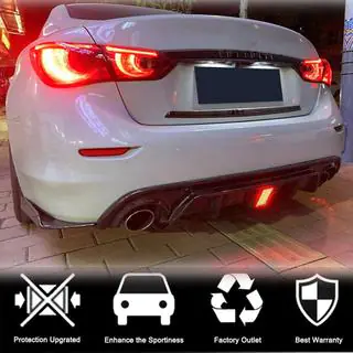Dyfuzor tylnego zderzaka V3 (do Q50 Base/Sport 2018-2023, Carbon) zdjęcia 3
