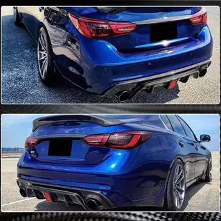 Dyfuzor tylnego zderzaka V3 (do Q50 Base/Sport 2018-2023, Carbon) zdjęcia 4
