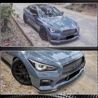 Nakładka Zderzaka Przedniego Lip V1 do Q50 Sport 2014-2017 Carbon Infiniti Q50/Q60 2013-2024 zdjęcia 4