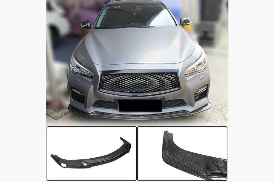 Infiniti Q50/Q60 2013-2024 Nakładka Zderzaka Przedniego Lip V1 do Q50 Sport 2014-2017 Carbon Zdjęcia 1