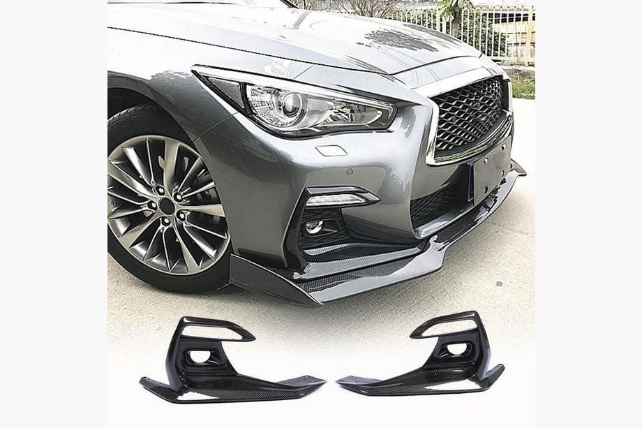 Infiniti Q50/Q60 2013-2024 Nakładki na światła przeciwmgielne z karbonu (do Q50 Sport 2018-2022) Image