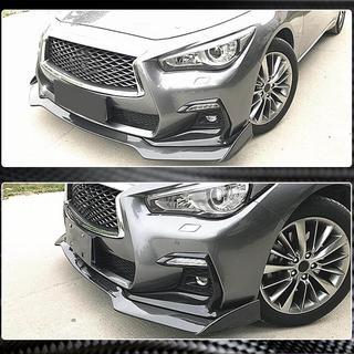 Nakładka Zderzaka Przedniego Lip V2 do Q50 Sport 2018-2022 Carbon Infiniti Q50/Q60 2013-2024 zdjęcia 4