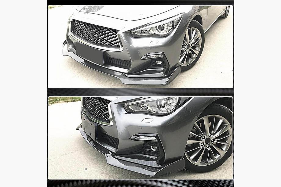 Infiniti Q50/Q60 2013-2024 Nakładka Zderzaka Przedniego Lip V2 do Q50 Sport 2018-2022 Carbon Zdjęcia 4