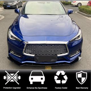 Nakładka Zderzaka Przedniego Lip V2 do Q60 2016-2022 Carbon Infiniti Q50/Q60 2013-2024 zdjęcia 2