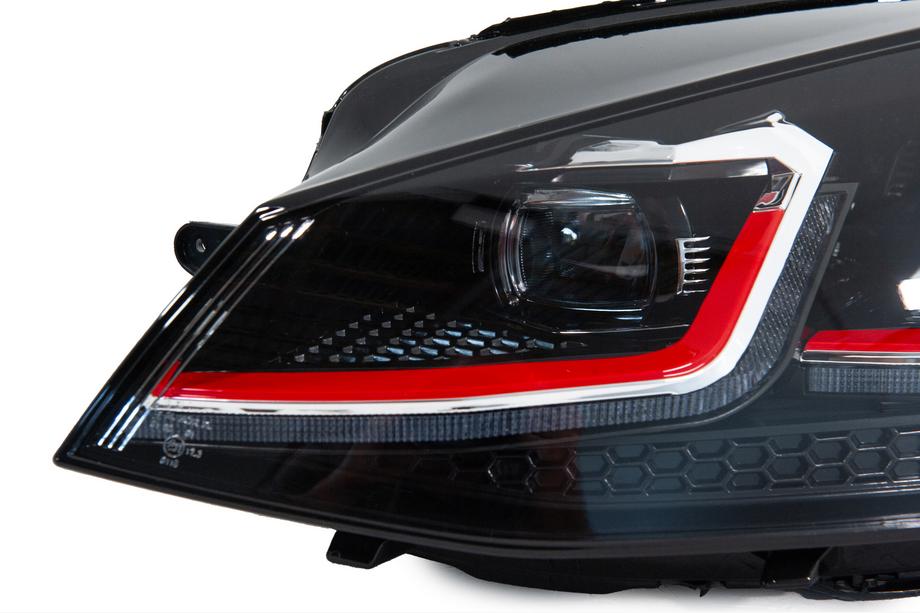 Volkswagen Golf 7/E-Golf 2012-2020 Przednie reflektory Red FullLed (2012-2017, bez sterowników, 2 szt.) Zdjęcia 8