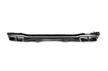 Mercedes E-class W213 2016-2023 Dyfuzor tylny z końcówkami wydechu E63-Desgin Silver (do AMG/AMG-Line 2020-2024) zdjęcia 1