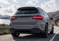 Mercedes GLC X253 2015-2022 Tylny dyfuzor z końcówkami Srebrny (Design AMG63) zdjęcia 2
