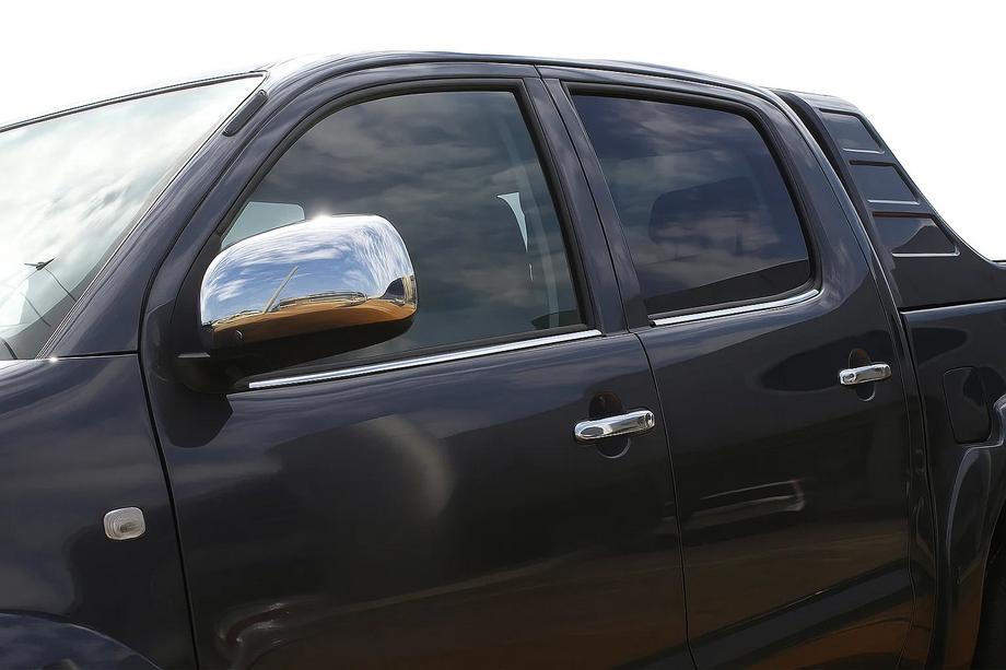 Toyota Hilux 2006-2015 Listwy Ozdobne Szyb (4 szt, Stal Nierdzewna) OmsaLine - Włoska Stal Nierdzewna Image