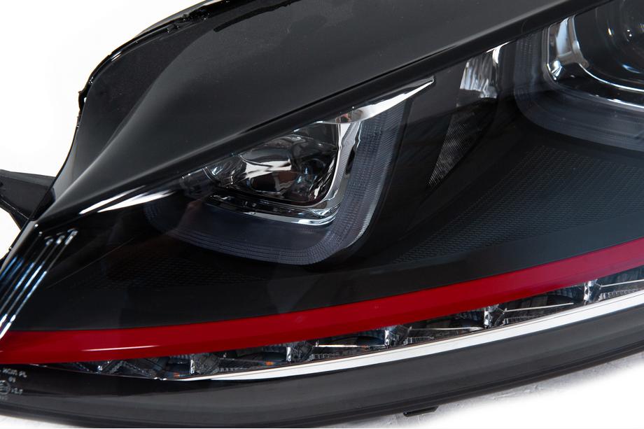Volkswagen Golf 7/E-Golf 2012-2020 Reflektory przednie Red-V2 (2012-2017, dynamiczne kierunkowskazy, 2 szt.) Zdjęcia 12