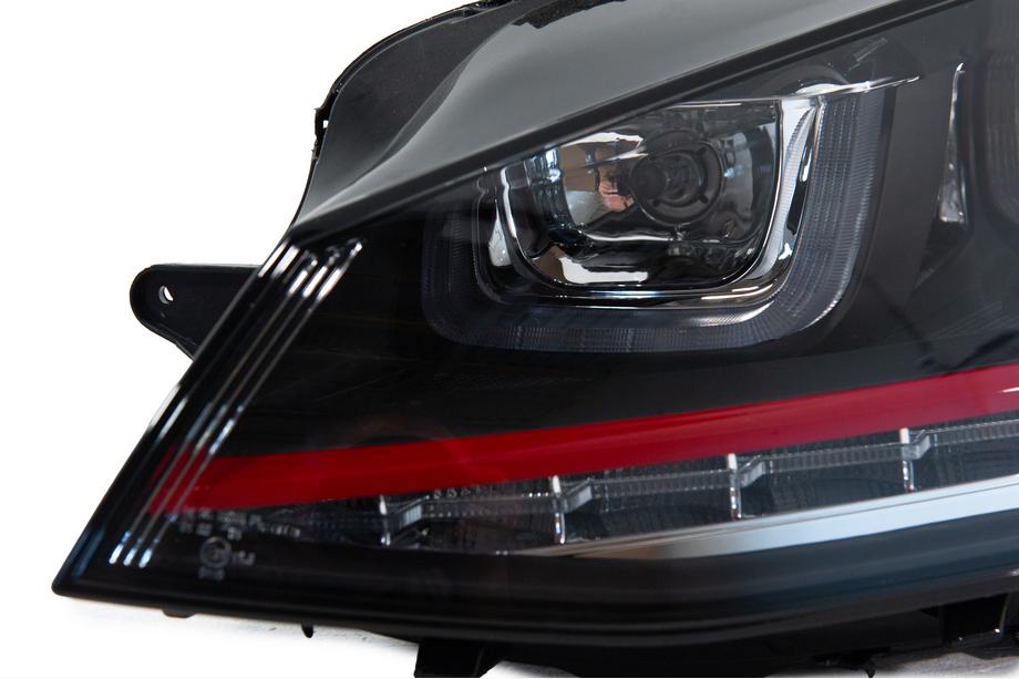 Volkswagen Golf 7/E-Golf 2012-2020 Reflektory przednie Red-V2 (2012-2017, dynamiczne kierunkowskazy, 2 szt.) Zdjęcia 10