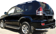 Toyota Land Cruiser Prado 120 2002-2009 Tylne narożniki AK003 (2 szt., stal nierdzewna) zdjęcia 1