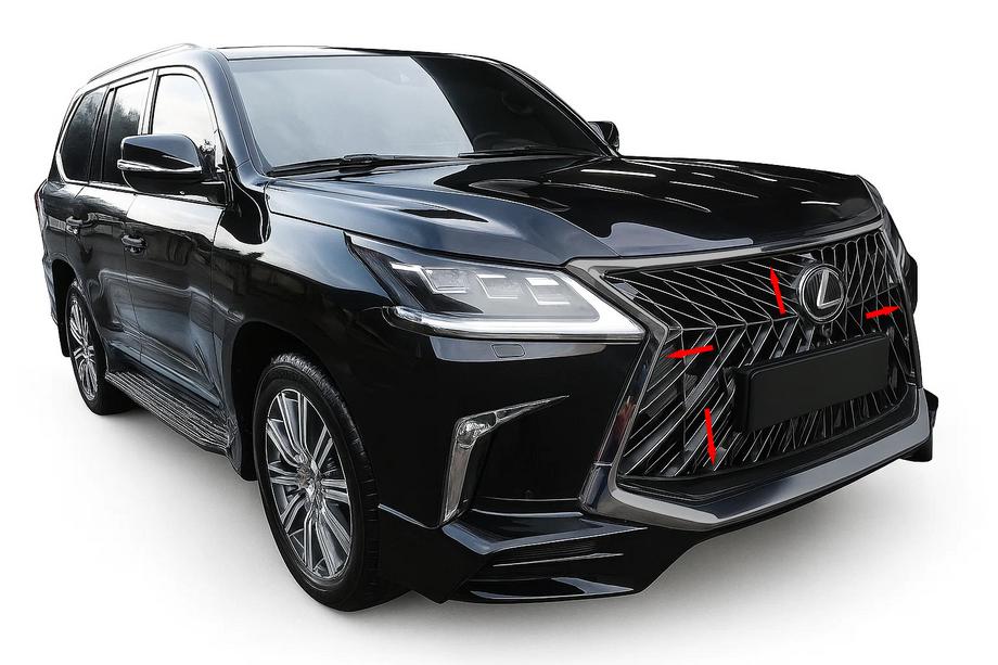 Lexus LX570/450d 2008-2022 Obramowanie grilla BlackEdition (do TRD 2016+) Image