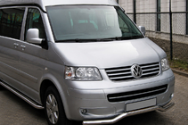 Volkswagen T5 Multivan 2003–2010 Przedni pałąk Wave (stal nierdzewna) zdjęcia 1