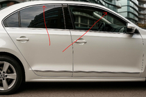 Volkswagen Jetta 2011-2018 Górne listwy szyb 6 szt, stal nierdzewna zdjęcia 1