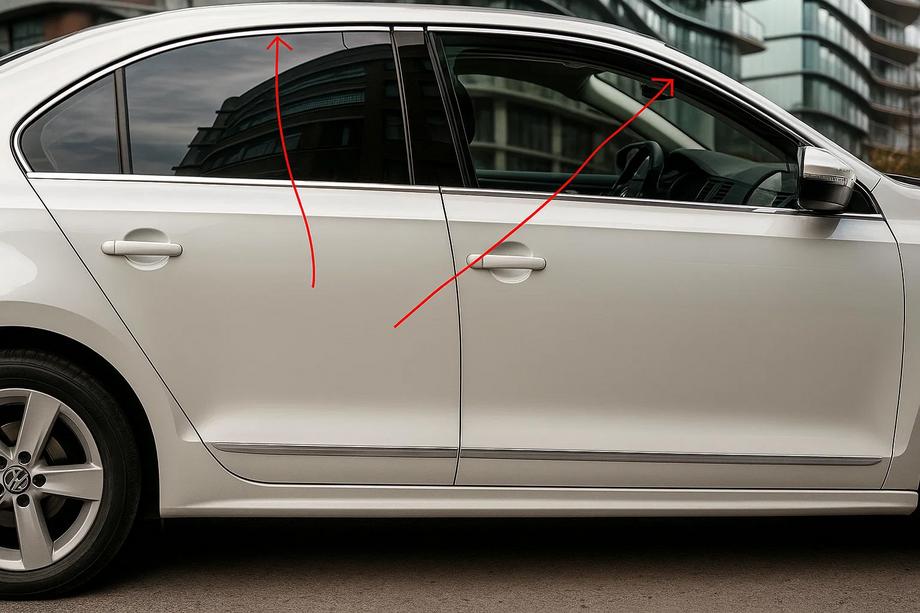 Volkswagen Jetta 2011-2018 Górne listwy szyb 6 szt, stal nierdzewna Image