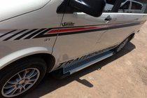 Volkswagen T5 Transporter 2003-2010 Progi Boczné Line (2 szt., Aluminium) Długa Baza zdjęcia 3