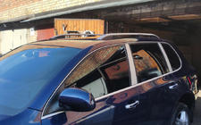 Porsche Cayenne 2003–2010 Relingi dachowe Skyport (srebrne) zdjęcia 4