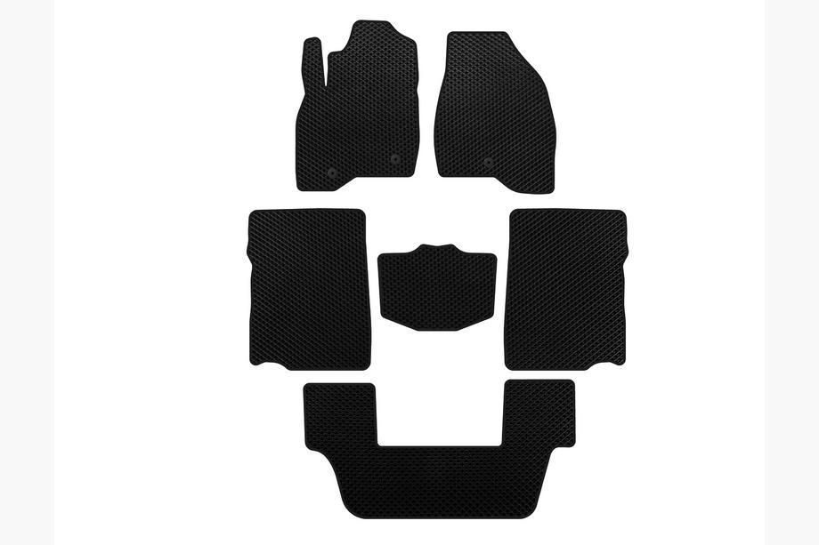 Ford Explorer 2011-2019 Dywaniki EVA (2017-2019, 3 rząd, 7-osobowy, Czarny) Image